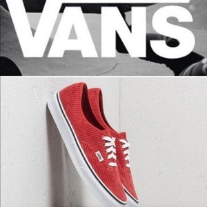 NWT Corduroy Vans Rust orange Men’s 9 Women’s 10.5